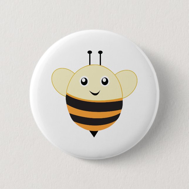 Adorable Bee Little Zoo 6 Cm Round Badge (Front)