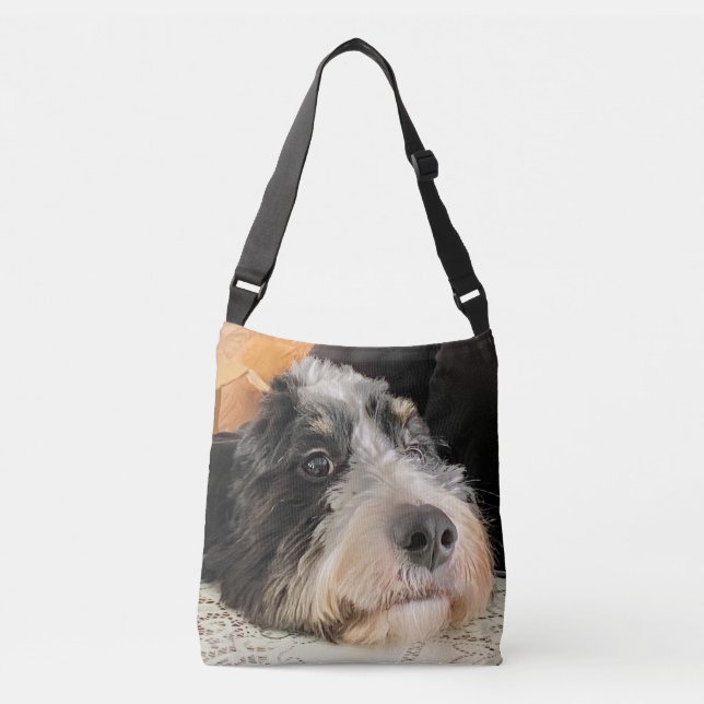 Adorable Bernedoodle Crossbody Bag (Front)