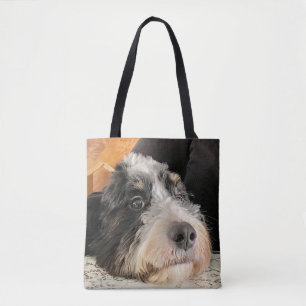 Adorable Bernedoodle Tote Bag