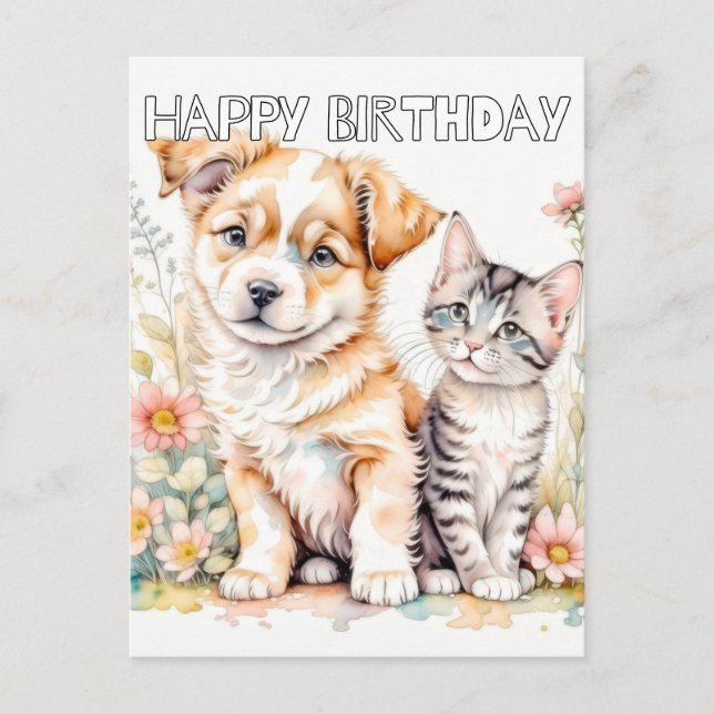 Adorable Best Of Friends Forever Postcard (Front)