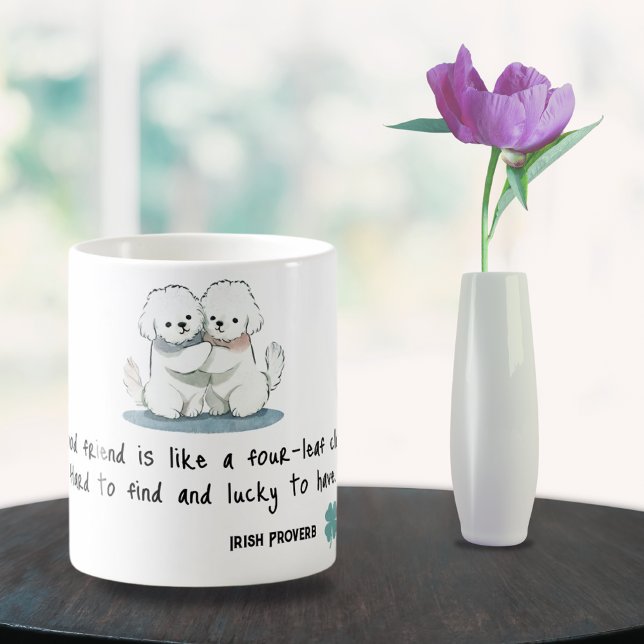 Adorable Bichon Friends with a Quote Coffee Mug (Creator Uploaded)