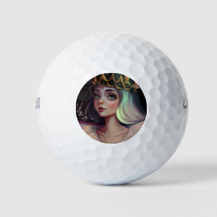 Adorable Big Eyed Queen Golf Balls