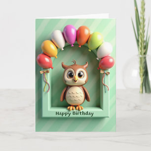Adorable Bird Birthday Card
