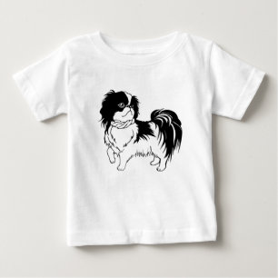 Adorable Black and White Dog Baby Shirt