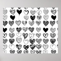 Adorable Black Heart Scribble Drawing