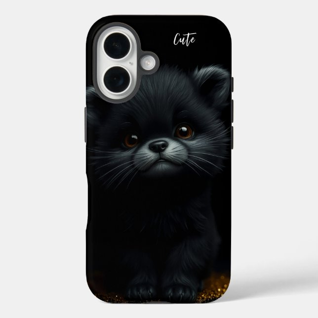 Adorable Black Kitten Case-Mate iPhone Case (Back)