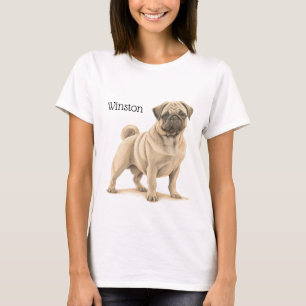 ADORABLE BLACK & TAN PUG DOG T-Shirt