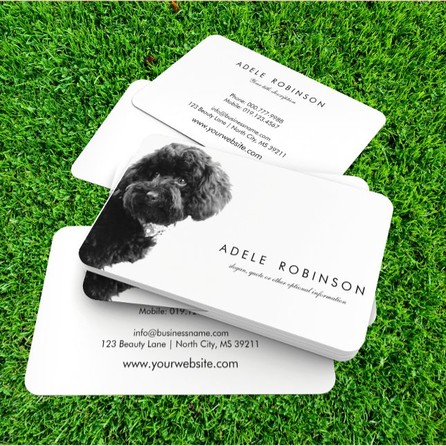 © Adorable Black Toy Poodle Puppy Business Card (Creator Uploaded)