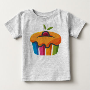 Adorable Blue and Pink Cake Baby Fine Jersey T-Shirt