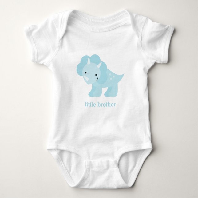 Adorable Blue Baby Dinosaur Bodysuit (Front)