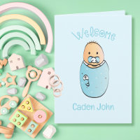 Adorable Blue Boy Sweet Keepsake Baby Shower