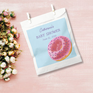 Adorable Blue Doughnut Baby Shower Favour Bags
