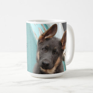 Adorable Blue German Shepherd Puppy Coffee Mug