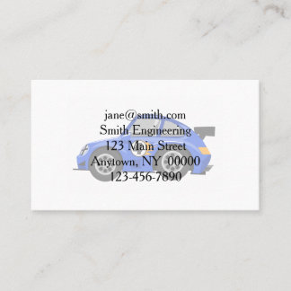 Adorable Blue race car  - Choose background colour Business Card