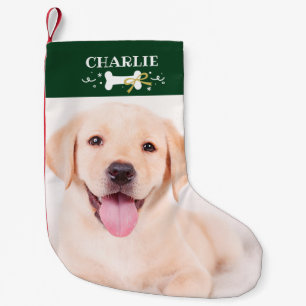 Adorable Bone Custom Photo Pet Dog Small Christmas Stocking