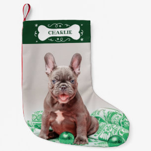 Adorable Bone Custom Photo Pet Dog Small Christmas Stocking