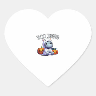 Adorable BOO DENG My Moo Thang Halloween Trending Heart Sticker