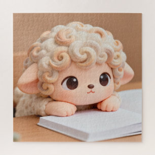 Adorable Bookworm Lamb Puzzle