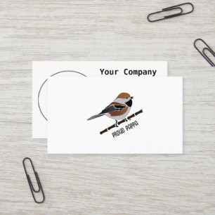 Adorable Boreal Chickadee Bird Cartoon Business Card