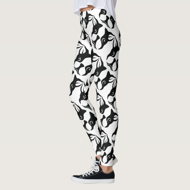 Adorable Boston Terrier Leggings (Left)