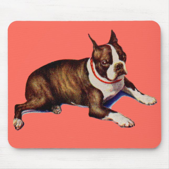 adorable Boston terrier Mouse Mat (Front)