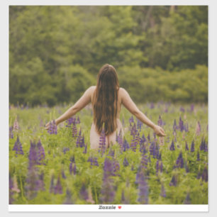 adorable boudoir with greens portrait Sticker