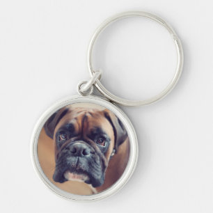 Adorable Boxer Dog Keychain