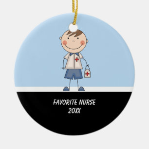 Adorable Boy Nurse Ornament