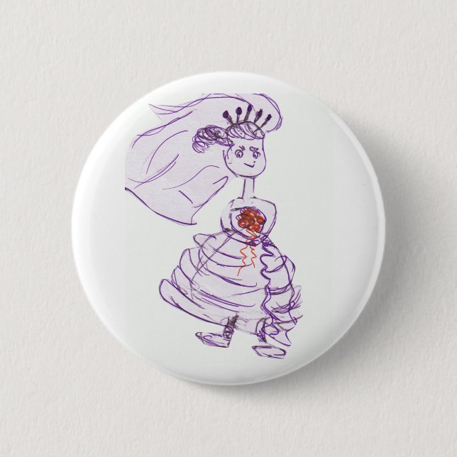 Adorable Bride 6 Cm Round Badge (Front)