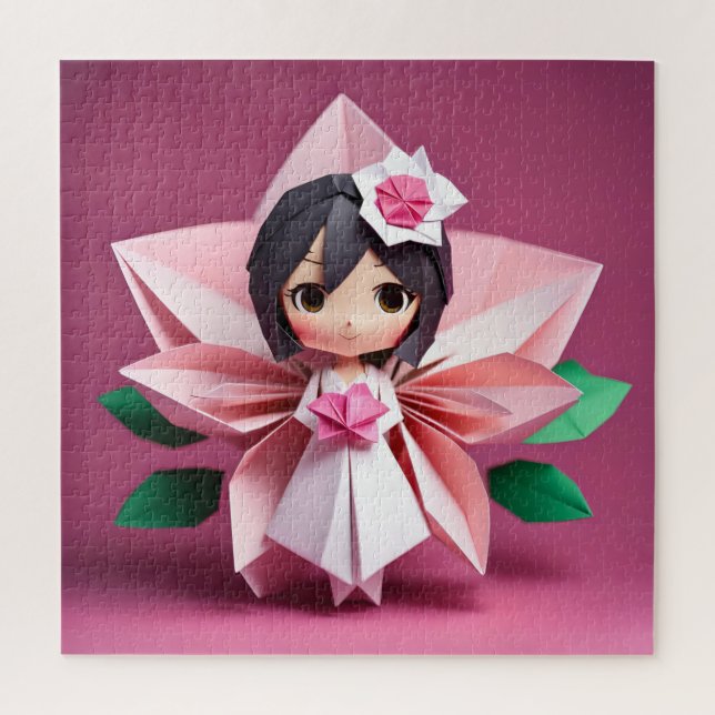 Adorable bride in Origami Jigsaw Puzzle (Vertical)