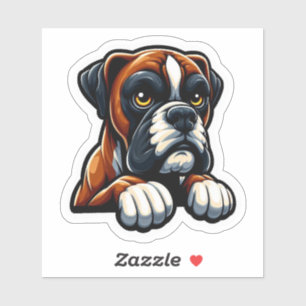 Adorable Brindle Boxer with Paws
