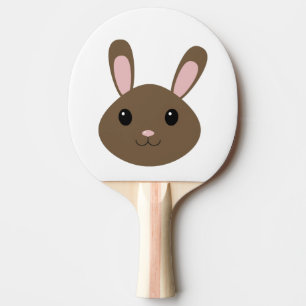Adorable Brown Bunny Ping Pong Paddle