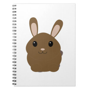 Adorable Brown Bunny Rabbit Notebook