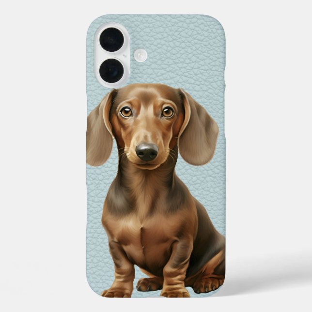 ADORABLE BROWN DACHSHUND PUPPY DOG Case-Mate iPhone CASE (Back)