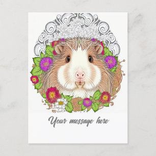 Adorable Brown Guinea Pig  Postcard