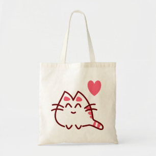 Adorable Bubble Kawaii Cat Tote Bag