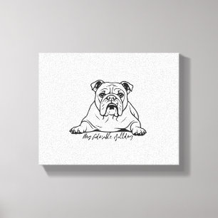 Adorable Bulldog Canvas Print