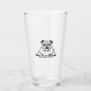 Adorable Bulldog Glass