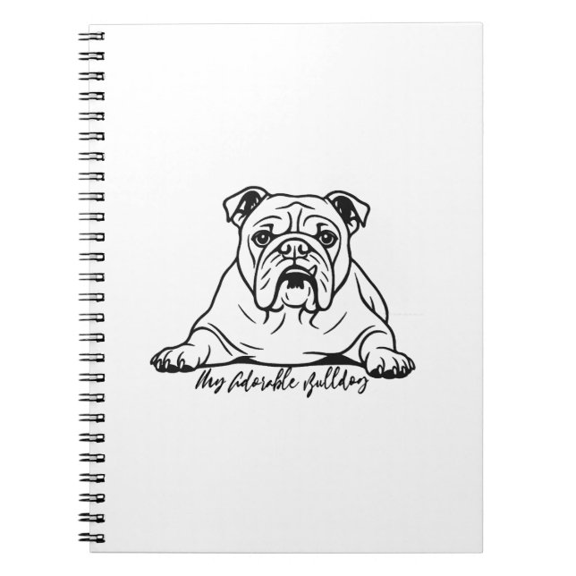 Adorable Bulldog Notebook (Front)