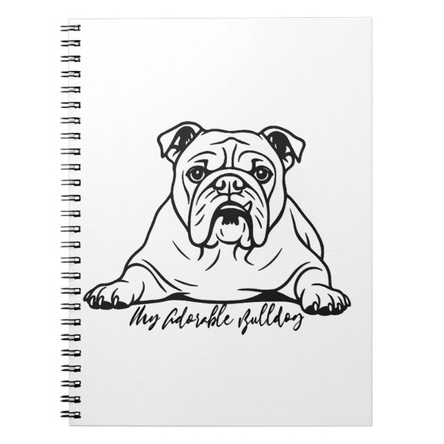 Adorable Bulldog Notebook (Front)