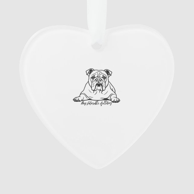 Adorable Bulldog Ornament (Front)