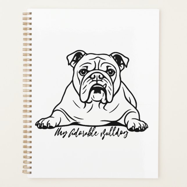 Adorable Bulldog Planner (Front)