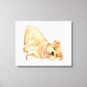 Adorable Bulldog Wall Art   Pitbull Owner Gift