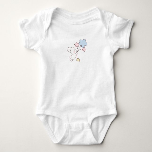 Adorable Bunny Baby Bodysuit (Front)
