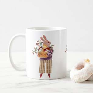 Adorable Bunny Coffee Mug Cute Animal Illustration