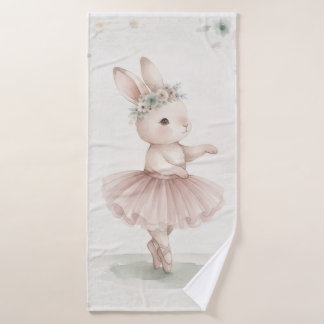 Adorable bunny girl towel set