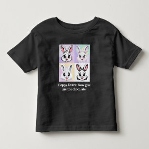 Adorable Bunny Heads Easter Gift for Chocolate Lov Toddler T-Shirt