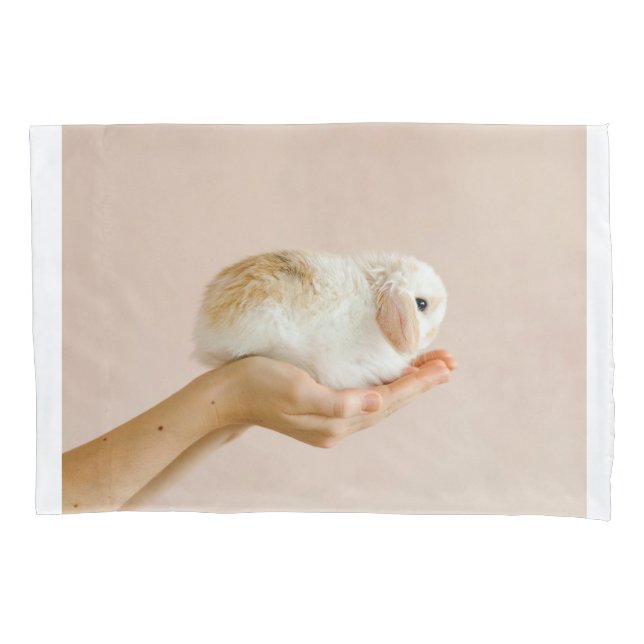 Adorable Bunny Pillow Cover (Front)