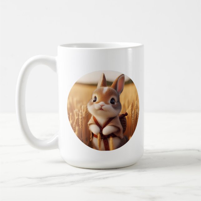 Adorable Bunny Plush Toy Coffee Mug (Left)