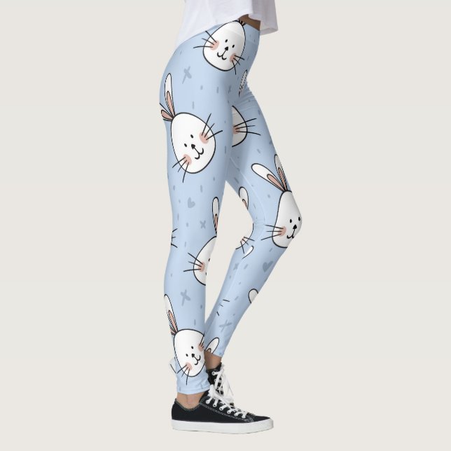 Adorable Bunny Rabbit Pattern Leggings (Right)